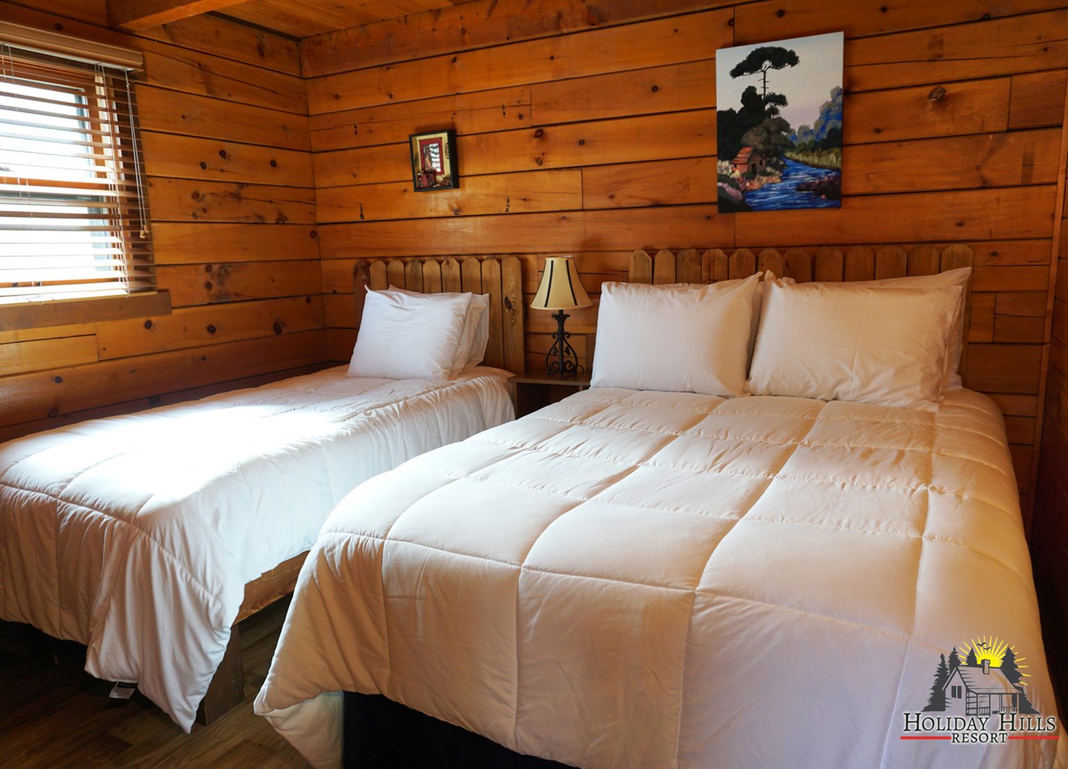 5 - log cabin full-twin bedroom